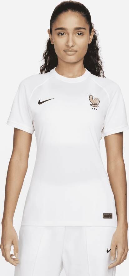 Nike FFF 2022 Stadium Uit voetbalshirt met Dri-FIT voor dames Wit