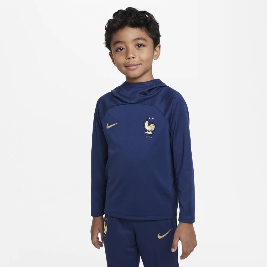 Nike FFF Academy Pro Dri-FIT Voetbalhoodie voor kleuters Blauw