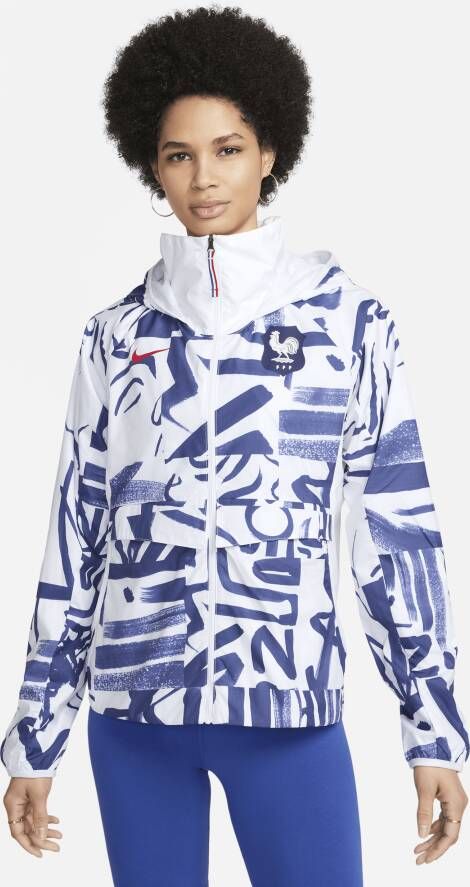 Nike FFF AWF Voetbaljack met rits voor dames Wit