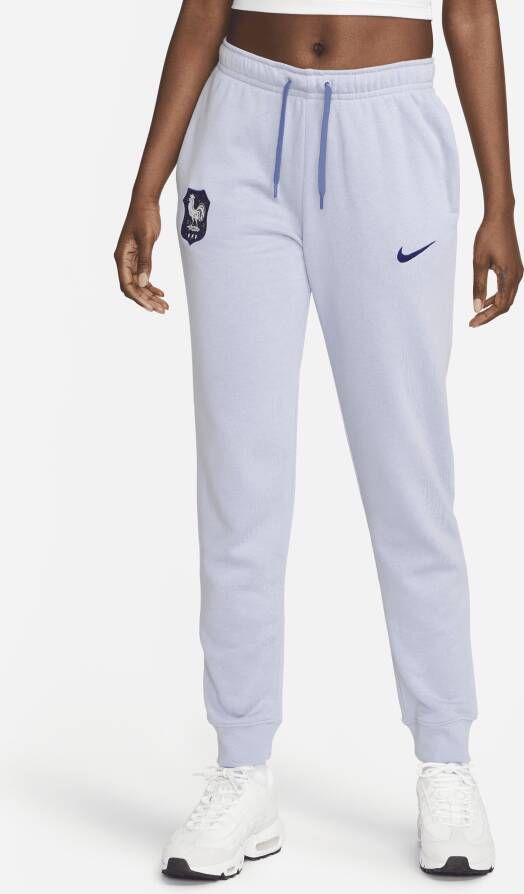 Nike FFF Club Fleece damesbroek met halfhoge taille Grijs