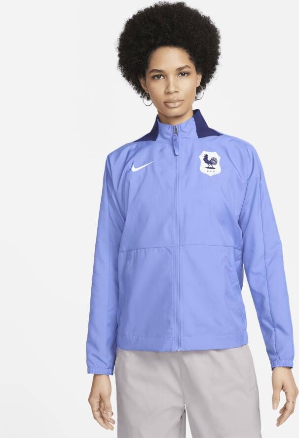 Nike FFF Dri-FIT Anthem voetbaljack voor dames Blauw
