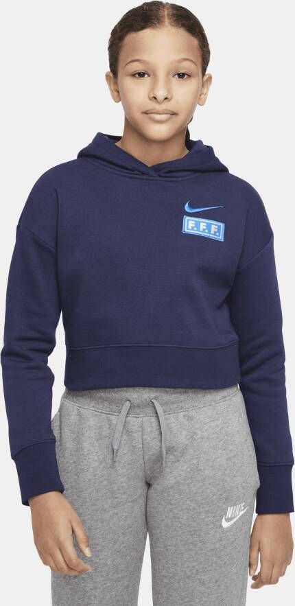 Nike FFF Korte hoodie voor kids Blauw
