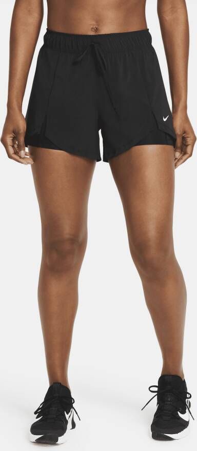 Nike Flex Essential 2-in-1 Trainingsshorts voor dames Zwart
