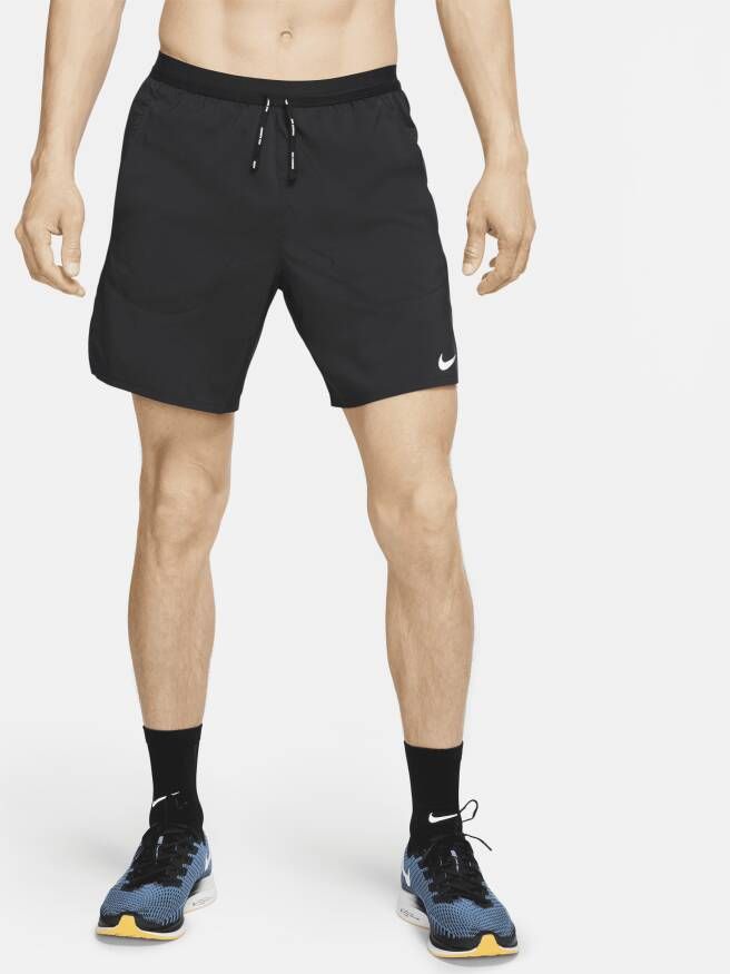 Nike Flex Stride 2-in-1 hardloopshorts voor heren (18 cm) Zwart