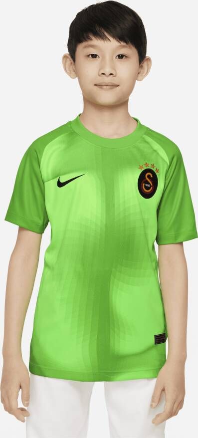Nike Galatasaray 2022 23 Goalkeeper Dri-FIT voetbaltop met korte mouwen voor kids Groen