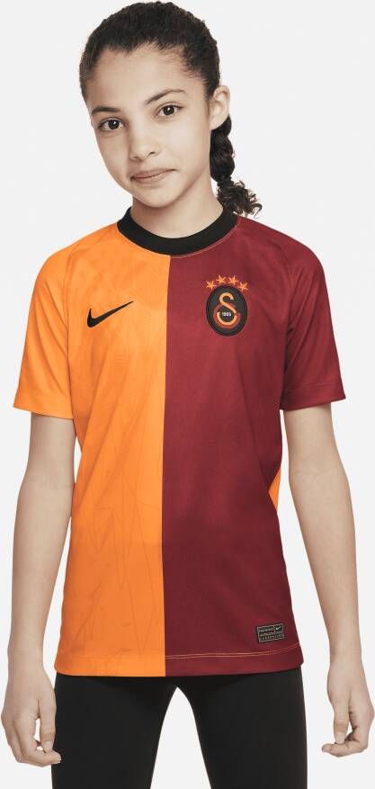 Nike Galatasaray 2022 23 Thuis Dri-FIT voetbaltop met korte mouwen voor kids Oranje