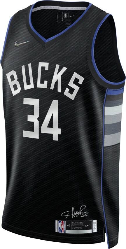 Nike Giannis Antetokounmpo Bucks Dri-FIT NBA-jersey voor heren Zwart