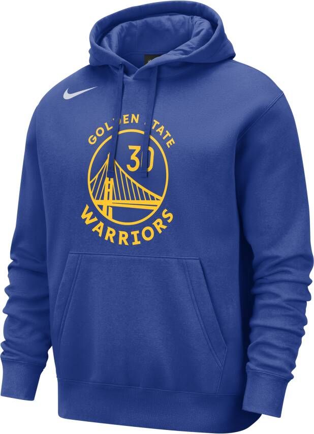 Nike Golden State Warriors Club NBA-hoodie voor heren Blauw