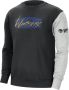 Nike Golden State Warriors Courtside NBA-sweatshirt van fleece voor heren Zwart - Thumbnail 1