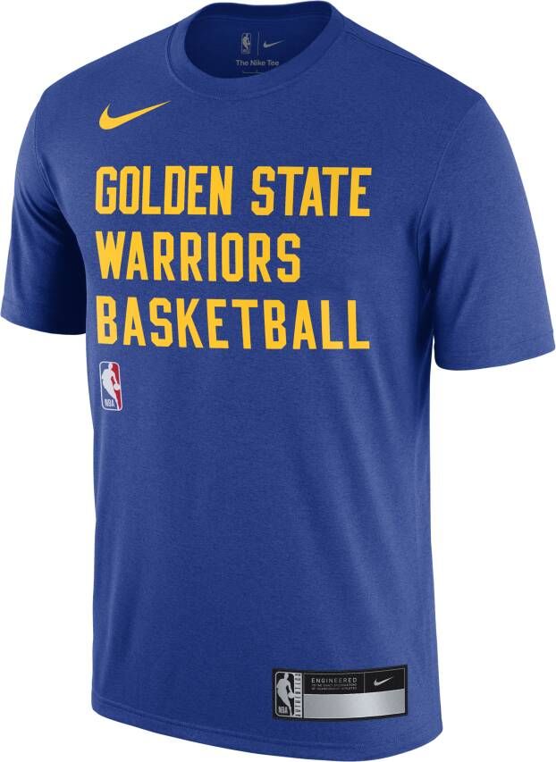 Nike Golden State Warriors NBA-trainingsshirt met Dri-FIT voor heren Blauw