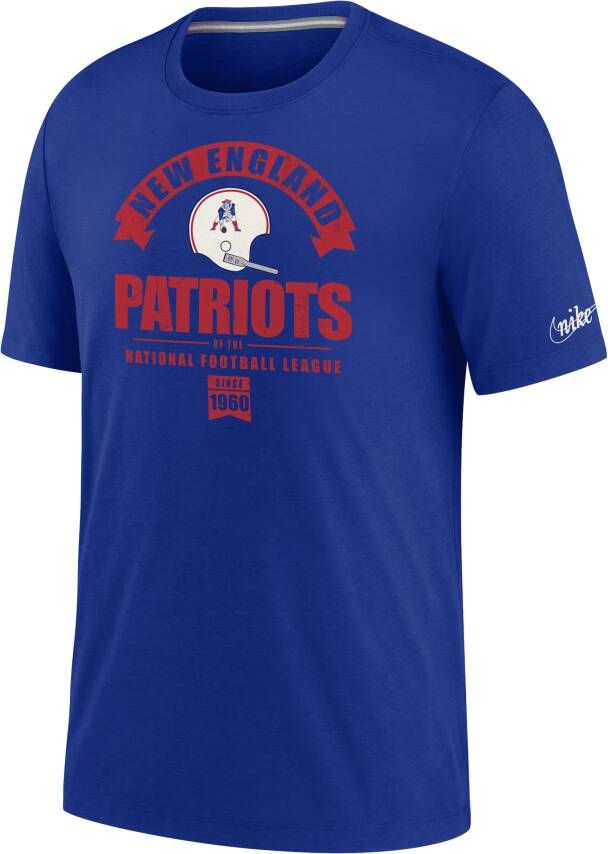 Nike Historic (NFL Patriots) Tri-blend T-shirt voor heren Blauw
