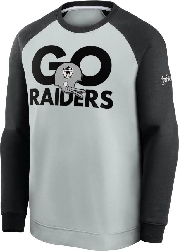 Nike Historic Raglan (NFL Raiders) Sweatshirt voor heren Grijs
