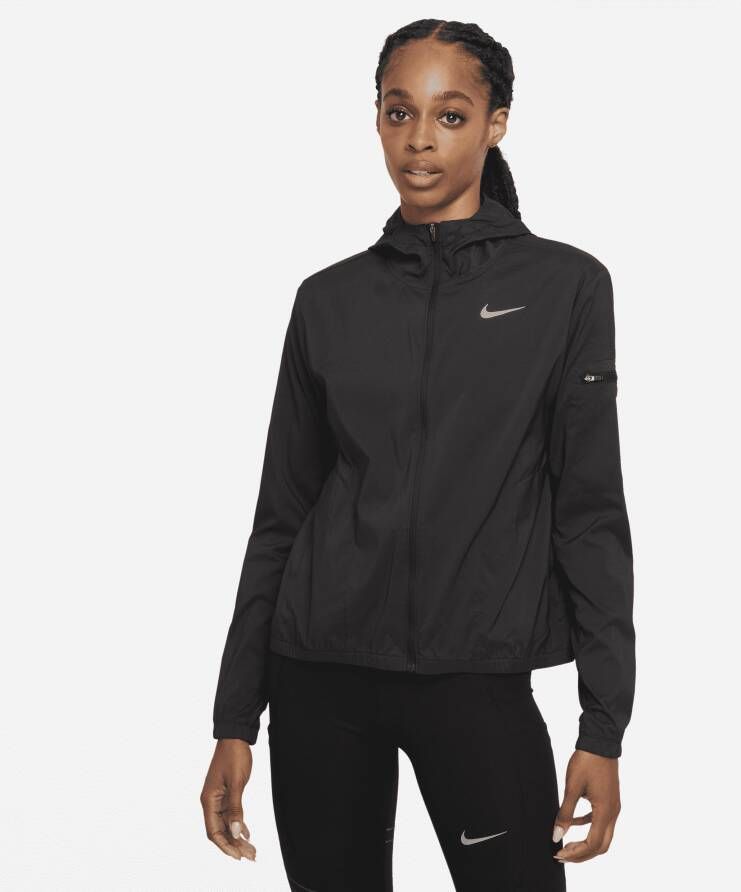 Nike Impossibly Light Hardloopjack met capuchon voor dames Zwart