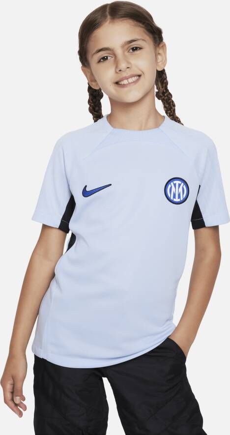 Nike Inter Milan Strike Dri-FIT knit voetbaltop voor kids Blauw