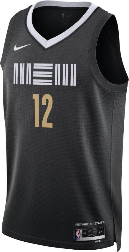 Nike Ja Morant Memphis Grizzlies City Edition 2023 24 Dri-FIT Swingman NBA-jersey voor heren Zwart