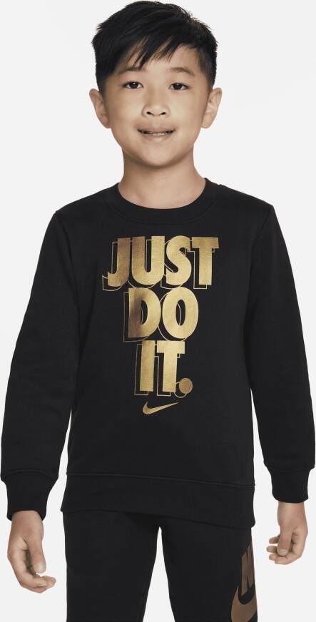 Nike Just Do It Gifting Crewneck Top met ronde hals voor kleuters Zwart