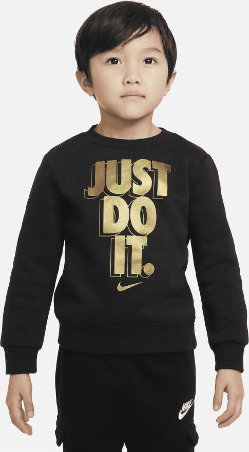 Nike Just Do It Gifting Crewneck Top met ronde hals voor peuters Zwart