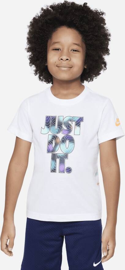 Nike 'Just Do It' Illuminate Tee T-shirt voor kleuters Wit