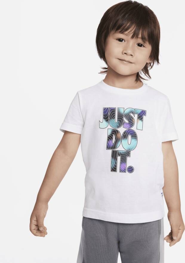 Nike 'Just Do It' Illuminate Tee T-shirt voor peuters Wit