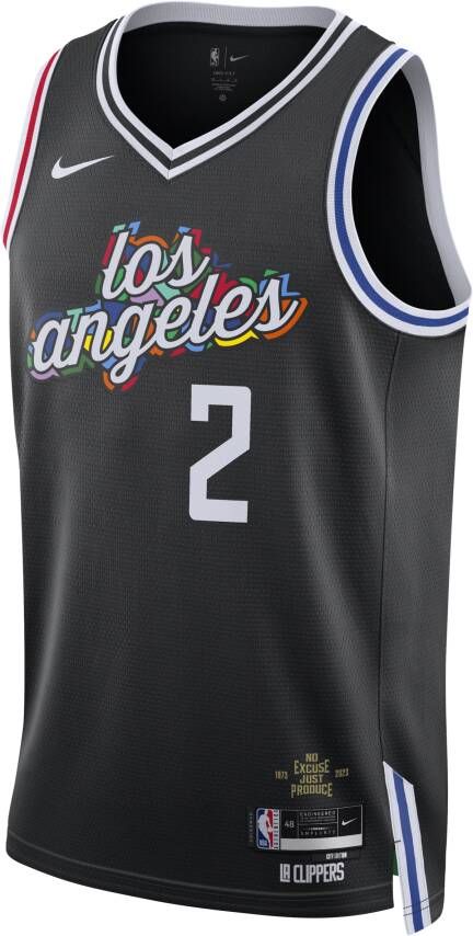 Nike Kawhi Leonard Los Angeles Clippers City Edition Swingman NBA-jersey met Dri-FIT Zwart