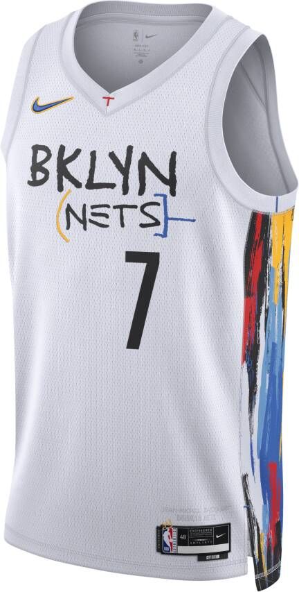 Nike Kevin Durant Brooklyn Nets City Edition Swingman NBA-jersey met Dri-FIT Wit