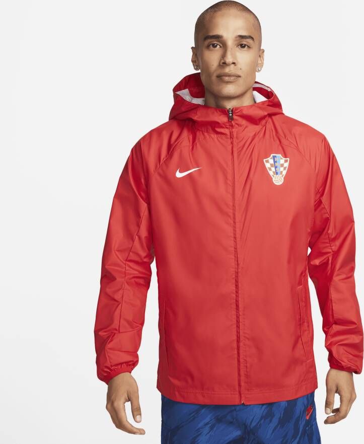 Nike Kroatië AWF Voetbaljack met rits voor heren Rood