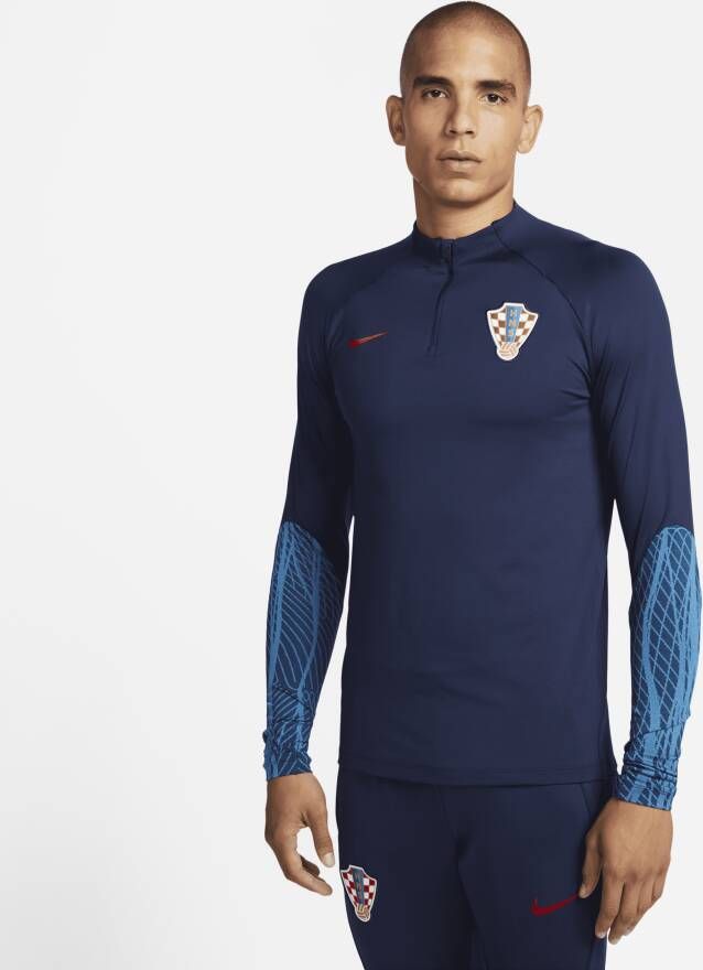 Nike Kroatië Strike Dri-FIT knit voetbaltrainingstop voor heren Blauw