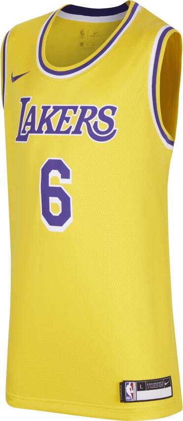 Nike LeBron James Los Angeles Lakers Icon Edition Swingman NBA-jersey voor kids Geel