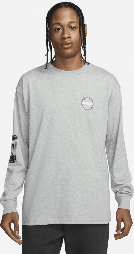 Nike LeBron T-shirt met lange mouwen voor heren Grijs