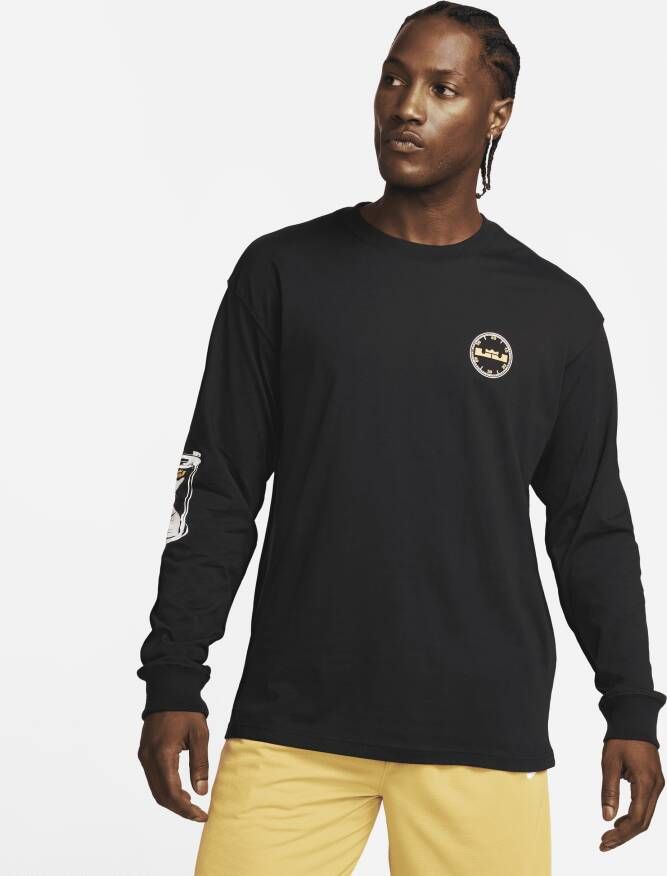 Nike LeBron T-shirt met lange mouwen voor heren Zwart