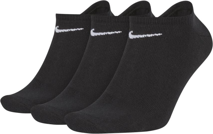 Nike Lightweight Onzichtbare trainingssokken (3 paar) Zwart