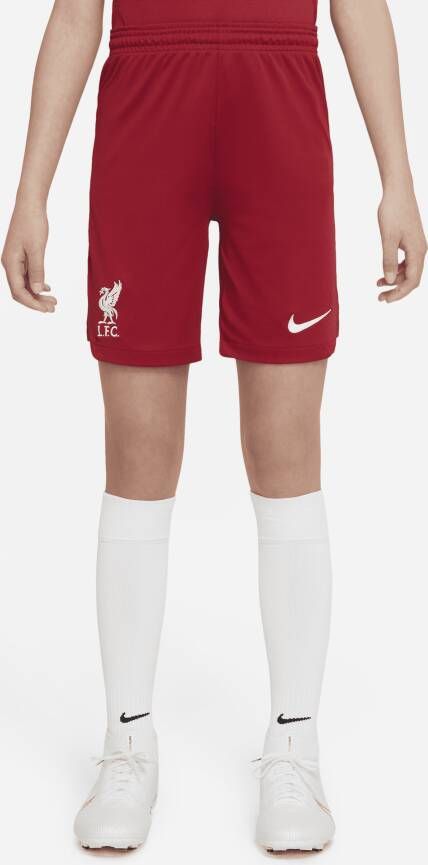 Nike Liverpool FC 2022 23 Stadium Thuis voetbalshorts met Dri-FIT voor kids Rood