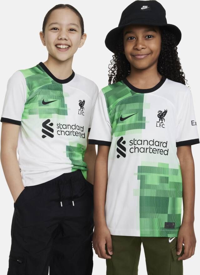 Nike Liverpool FC 2023 24 Stadium Uit Dri-FIT voetbalshirt voor kids Wit