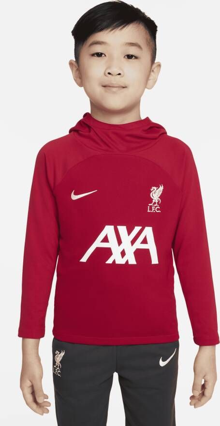Nike Liverpool Academy Pro Dri-FIT voetbalhoodie voor kleuters Rood
