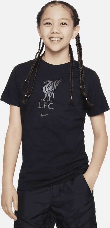 Nike Liverpool FC Crest T-shirt voor kids Zwart