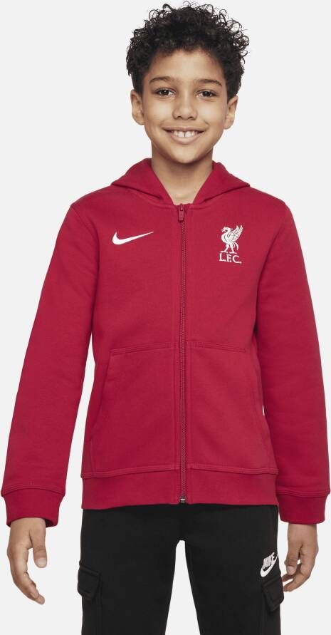 Nike Liverpool FC Fleecehoodie met rits voor kids Rood