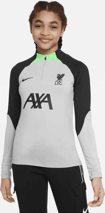 Nike Liverpool FC Strike Dri-FIT knit voetbaltrainingstop voor kids Grijs