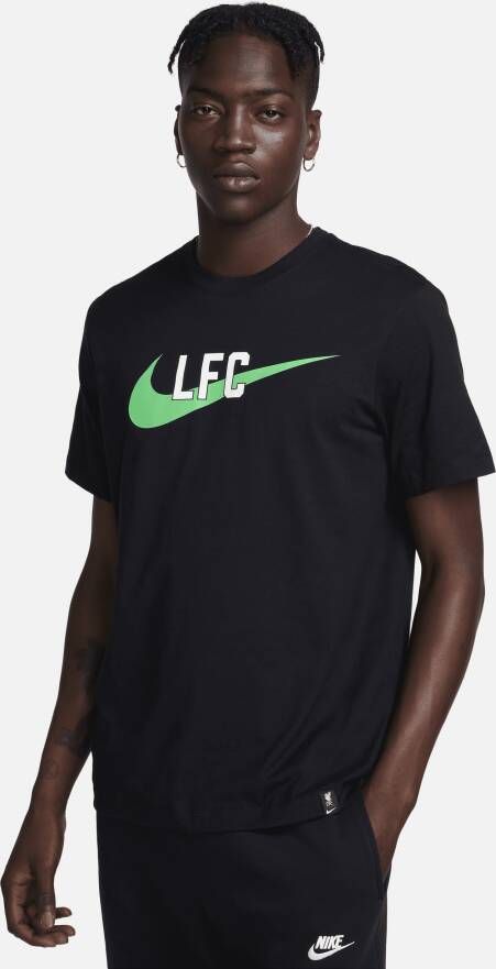 Nike Liverpool FC Swoosh T-shirt voor heren Zwart