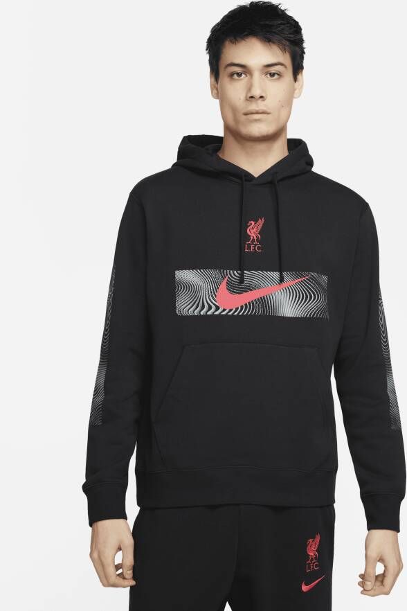 Nike Liverpool FC Uit Club Fleece Hoodie voor heren Zwart