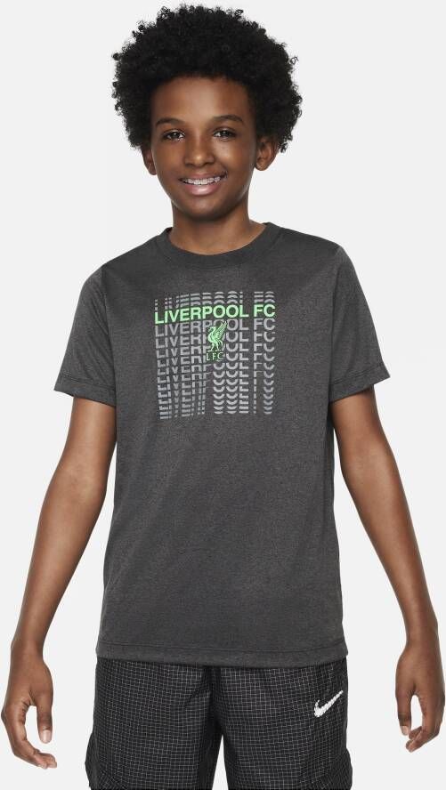 Nike Liverpool FC voetbalshirt voor kids Zwart