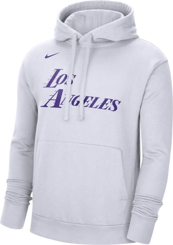 Nike Los Angeles Lakers City Edition NBA-fleecehoodie voor heren Wit