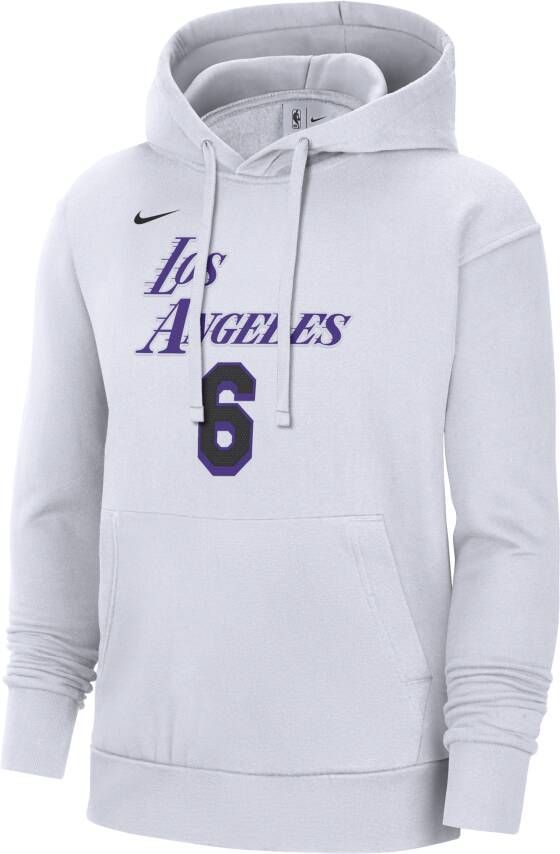 Nike Los Angeles Lakers City Edition NBA-fleecehoodie voor heren Wit