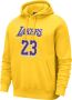 Nike Los Angeles Lakers Club NBA-hoodie voor heren Geel - Thumbnail 1
