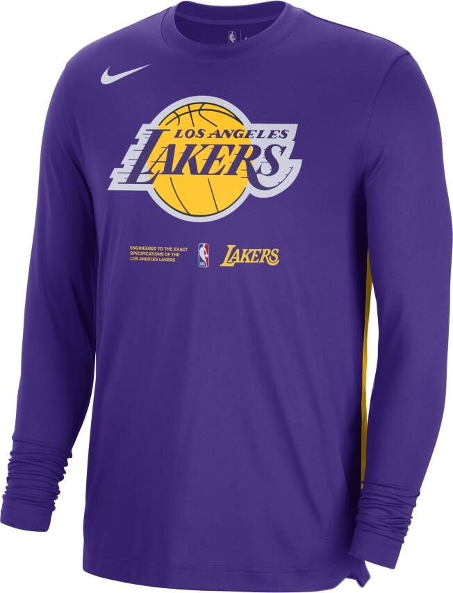Nike Los Angeles Lakers Dri-FIT NBA-herentop met lange mouwen Paars