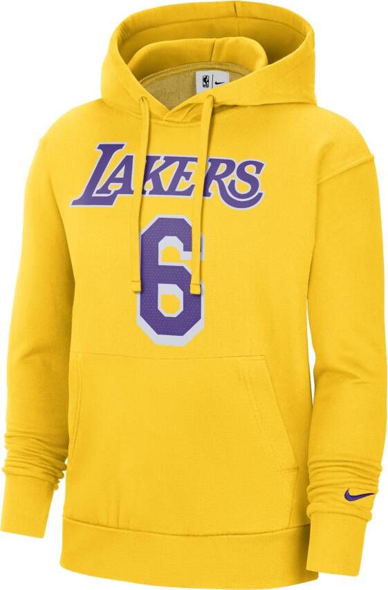 Nike Los Angeles Lakers Essential NBA-fleecehoodie voor heren Geel