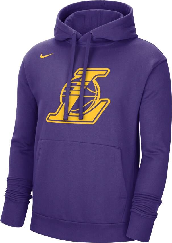 Nike Los Angeles Lakers Essential NBA-fleecehoodie voor heren Paars