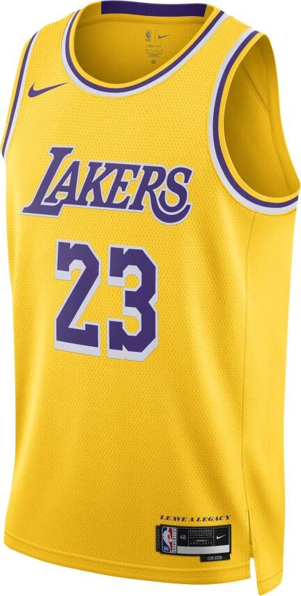 Nike Los Angeles Lakers Icon Edition 2022 23 Dri-FIT Swingman NBA-jersey voor heren Geel