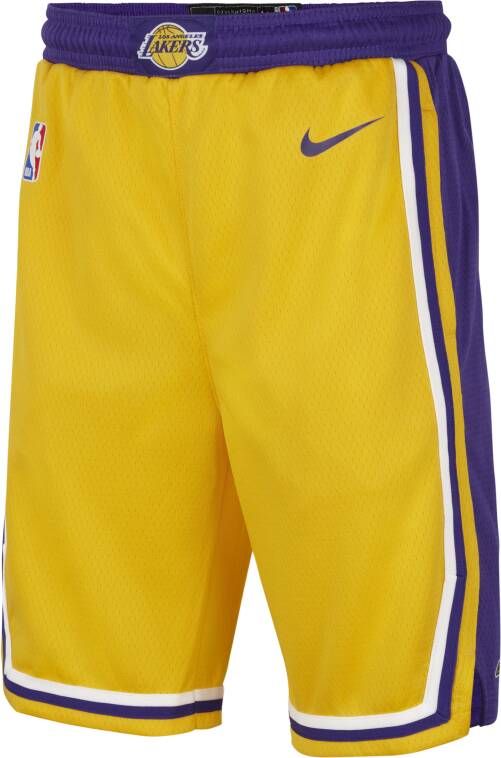 Nike Los Angeles Lakers Icon Edition Swingman NBA-kindershorts Geel