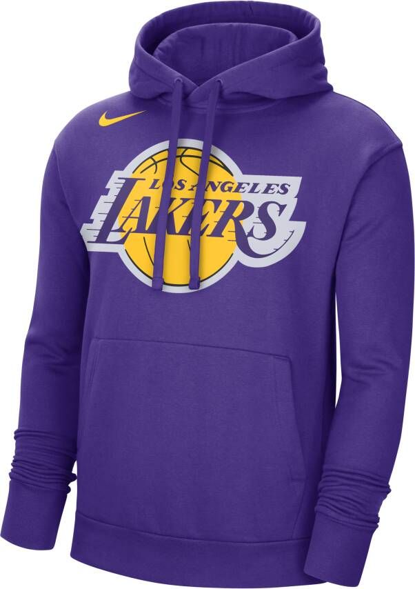 Nike Los Angeles Lakers NBA-fleecehoodie voor heren Paars