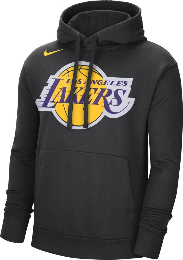 Nike Los Angeles Lakers NBA-fleecehoodie voor heren Zwart